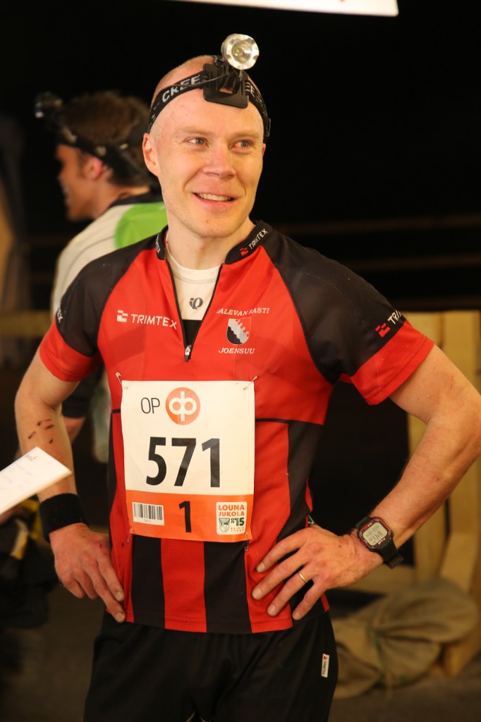 Antti Mäkinen som startade för Kalevan Rastis fjärde lag tyckte att terrängen var trevlig och snabb. Foto: Minna Suhonen