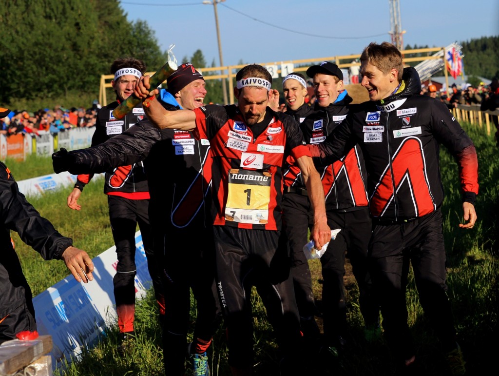 Kalevan Rasti took a third consecutive Jukola victory last year in Kuopio. Photo: Valtteri Vallittu.
