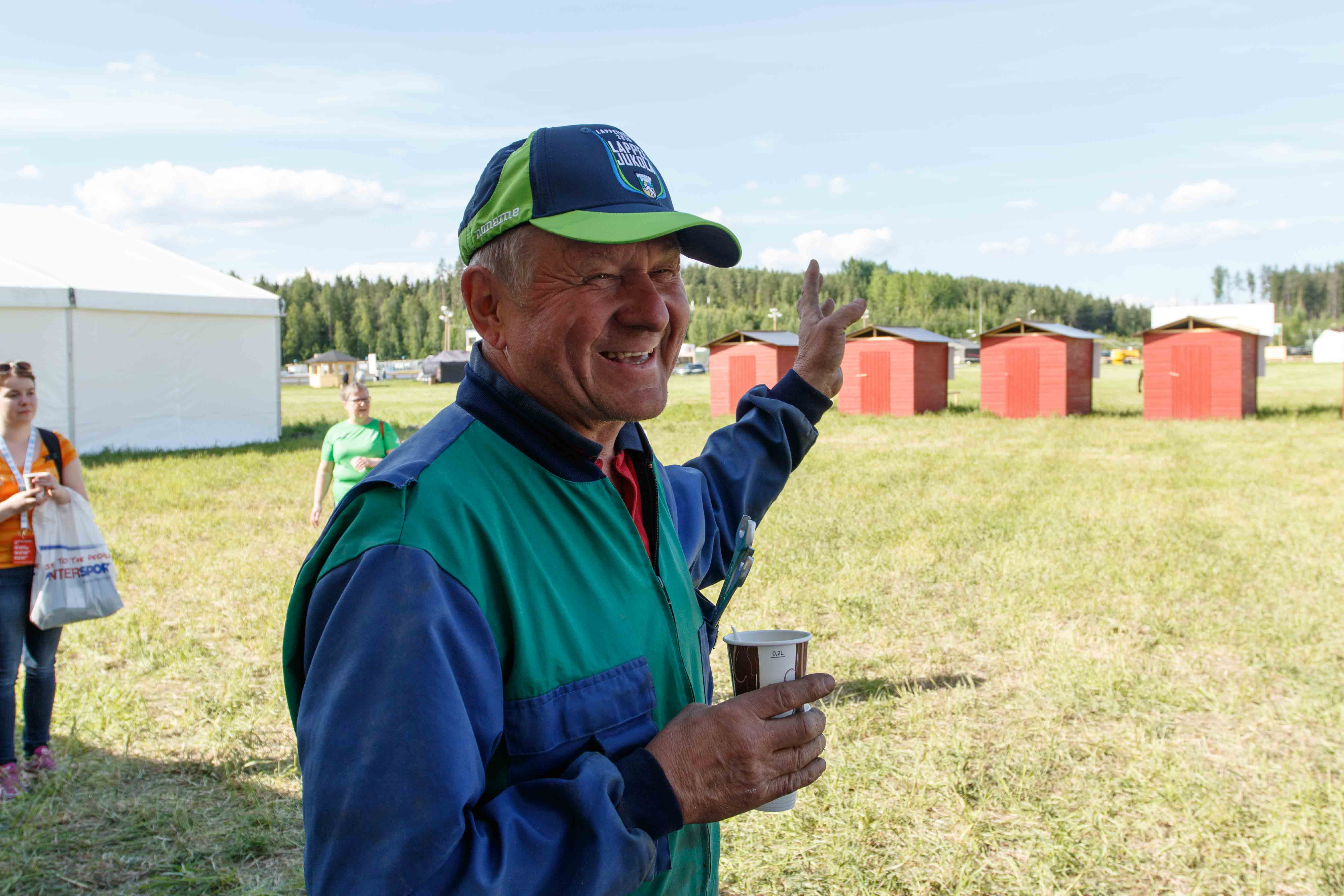 Veikko Husu is such a familiar sight at the competition site that the personnel manager thought he would live there.