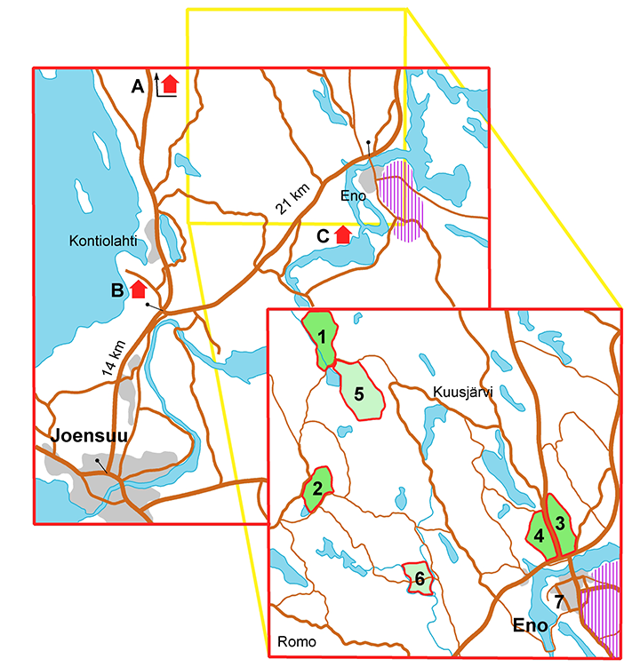 Harjoituskartat sijainti