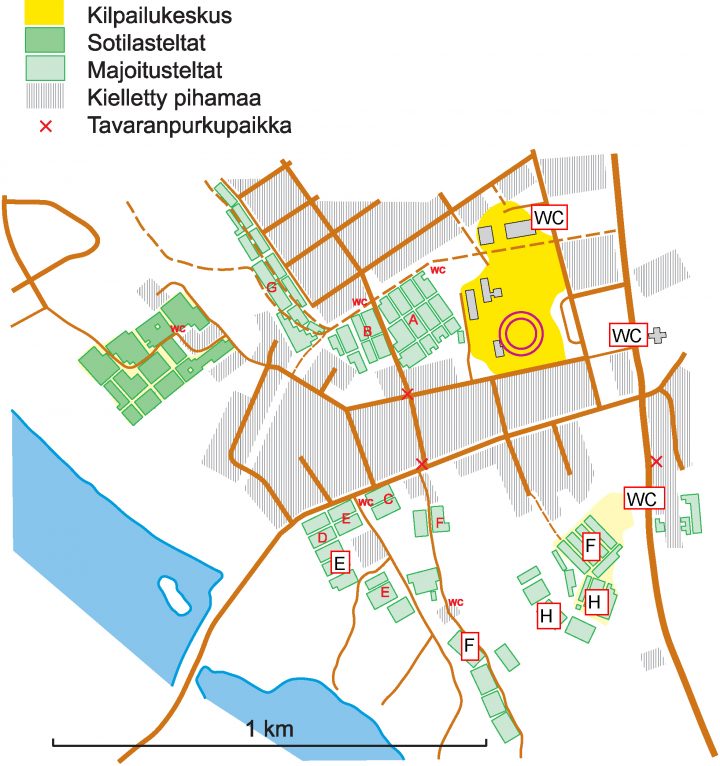 Telttojen selitteet